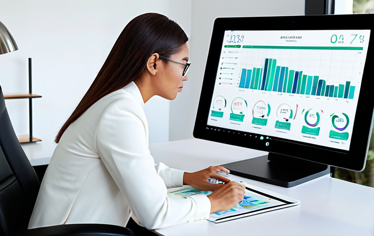 A focused professional woman in a modest business casual suit, fully clothed, working calmly at a sleek, minimalist desk in a bright, contemporary home office. She interacts with a large, translucent tablet displaying dynamic financial charts and abstract data visualizations, representing personalized investment insights from a robo-advisor. The setting emphasizes modern technology and efficient wealth management. The scene is well-lit with soft, diffused natural light. Safe for work, appropriate content, perfect anatomy, correct proportions, natural pose, well-formed hands, proper finger count, natural body proportions, professional photography, high quality, family-friendly.