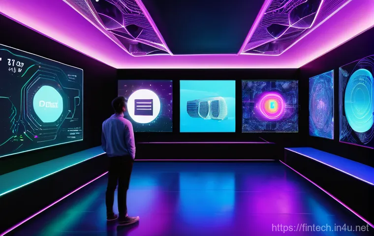 블록체인 기반 암호화폐 거래소 - "A dynamic scene showcasing a well-organized personal cryptocurrency trading setup. A young adult, e...