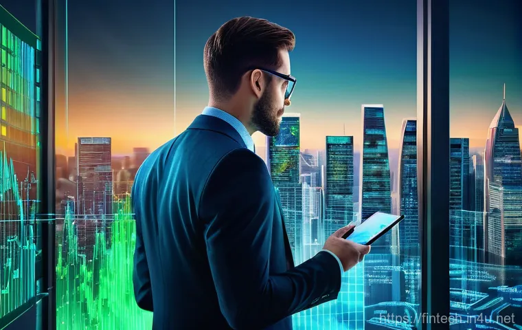 빅데이터 분석을 통한 재테크 전략 - **"Magic Key to Wealth: Navigating Financial Markets with Big Data"**: A confident young professiona...