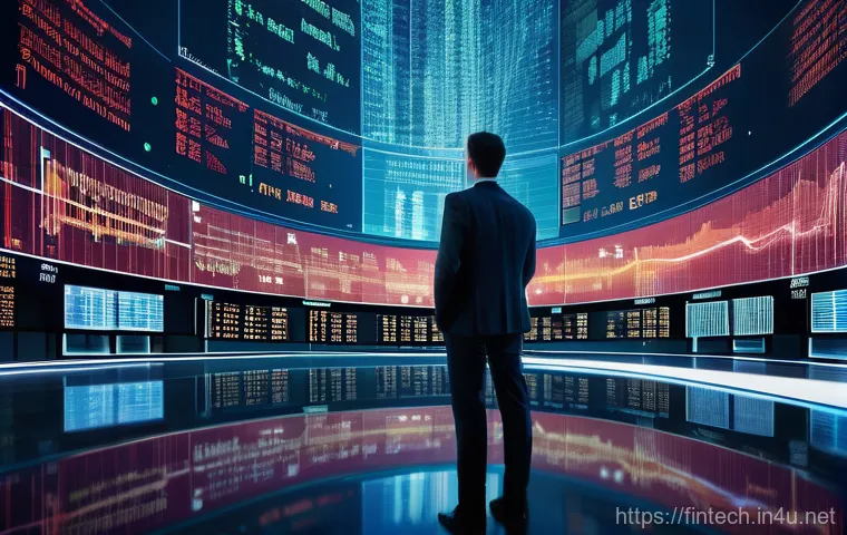 주식 시장 분석 AI 기술 - A focused individual, possibly a young adult or a professional in their 30s, is seated comfortably i...